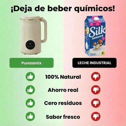 [-60% Pack Navideño] Purezamix – La Batidora Multifunción 8 en 1 de Leches Vegetales y Zumos