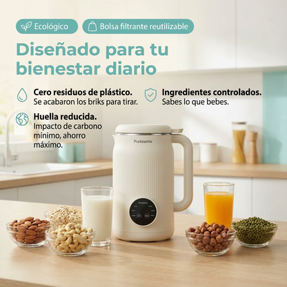 PureZamix - Máquina Multifunción 8 en 1 para Bebidas Vegetales Frescas