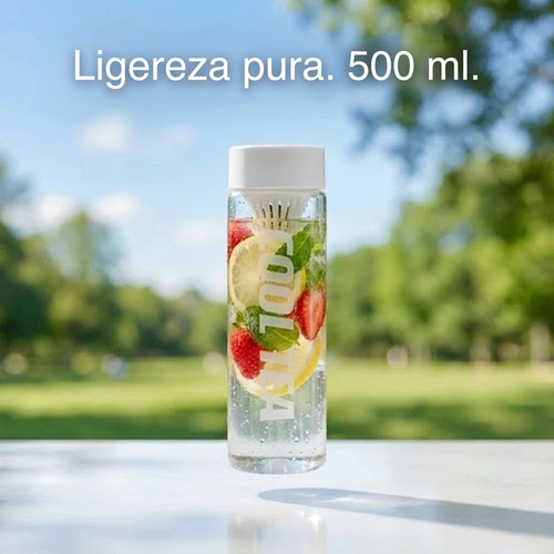 Botella portátil con filtro anti-residuos integrado