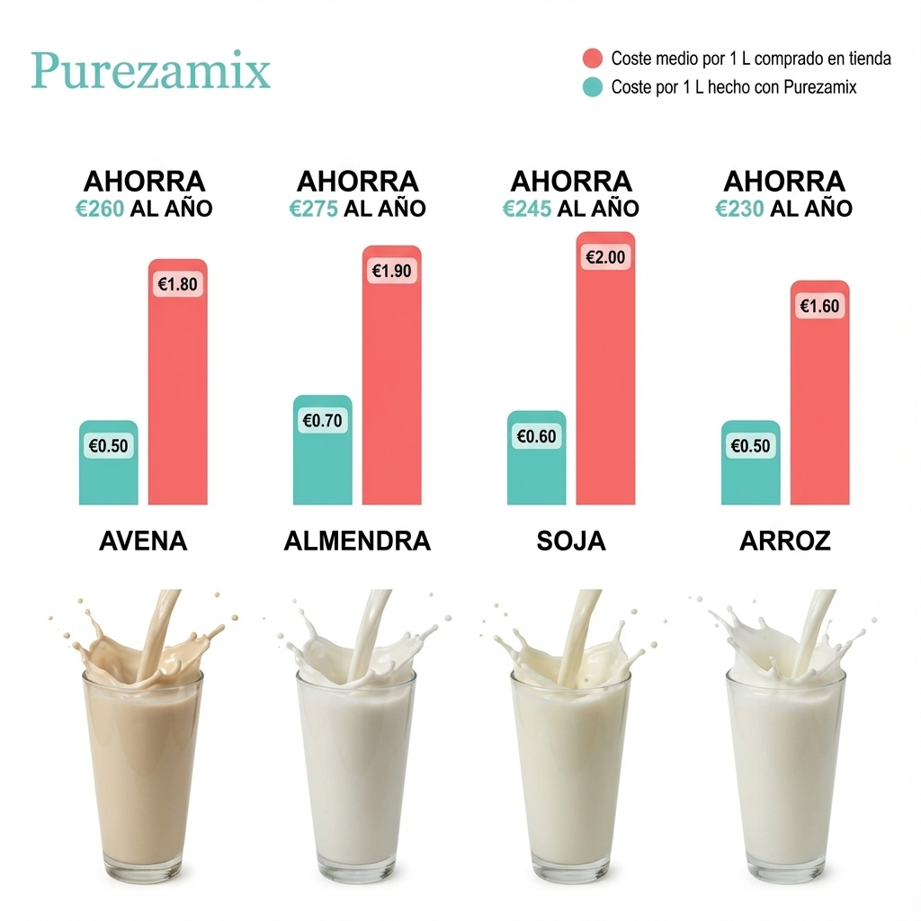 PureZamix - Máquina Multifunción 8 en 1 para Bebidas Vegetales Frescas
