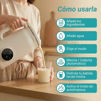 PureZamix - Máquina Multifunción 8 en 1 para Bebidas Vegetales Frescas
