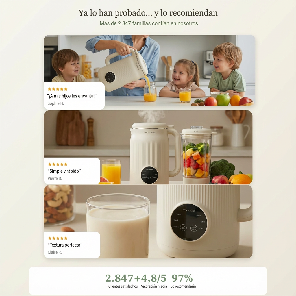 PureZamix - Máquina Multifunción 8 en 1 para Bebidas Vegetales Frescas